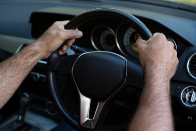 Hands of person driving car - Download Free Stock Photos Pikwizard.com