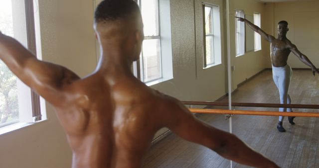 African American male dancer practices in a studio, with copy space - Download Free Stock Photos Pikwizard.com