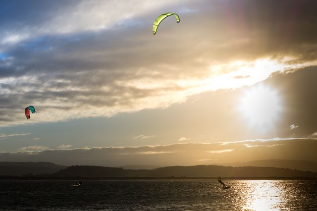 Kite boarding kite surfing lake  - Download Free Stock Photos Pikwizard.com