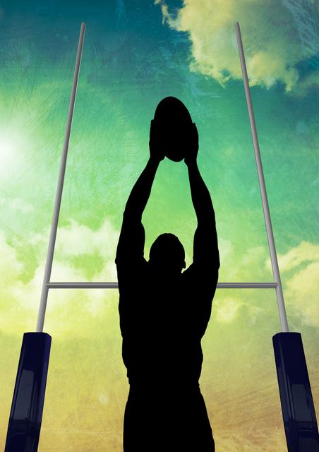 Silhouette athlete playing rugby - Download Free Stock Photos Pikwizard.com