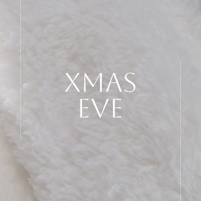 Composition of christmas eve text over white background. Christmas, festivity, celebration and tradition concept digitally generated video.
