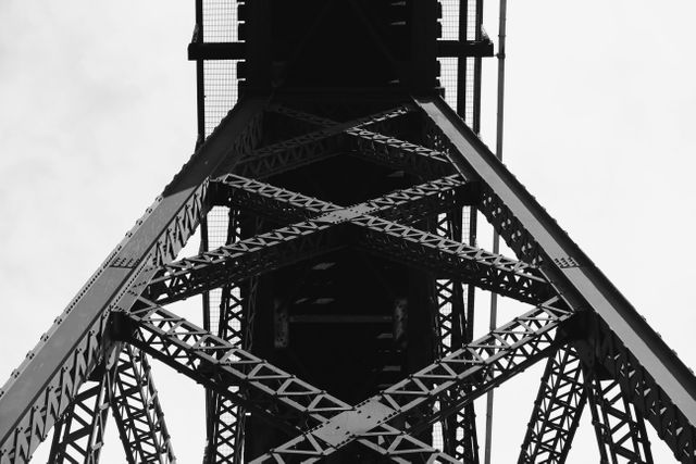 Black and white sky construction bridge - Download Free Stock Photos Pikwizard.com