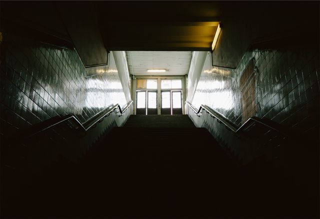 a dark stairway - Download Free Stock Photos Pikwizard.com