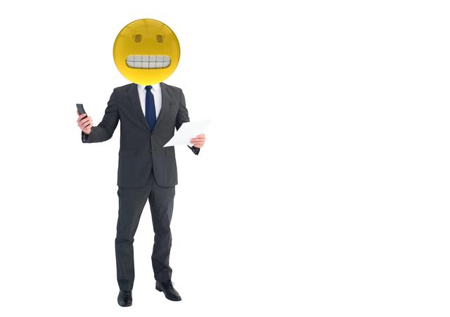 Business men with predicament emoji face - Download Free Stock Photos Pikwizard.com