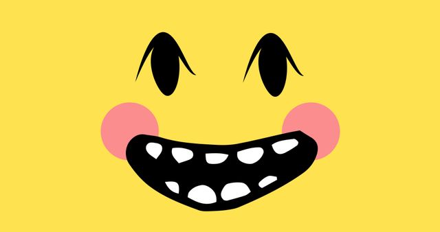 Illustration of smiley icon on yellow background - Download Free Stock Photos Pikwizard.com