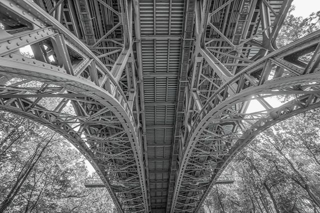 Under the Bridge Greyscale Low Angle Photograph - Download Free Stock Photos Pikwizard.com