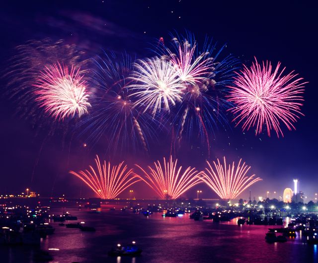 Fireworks lights show- Download Free Stock Photos Pikwizard.com