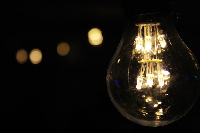 Lighted Bulb during Night Time - Download Free Stock Photos Pikwizard.com