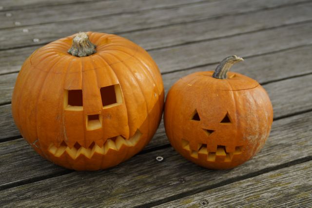 Autumn pumpkin decoration bright creepy - Download Free Stock Photos Pikwizard.com