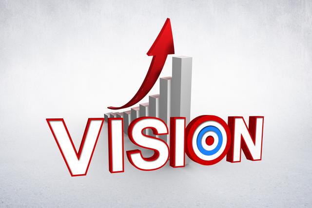 Vision in front of graph with arrow - Download Free Stock Photos Pikwizard.com