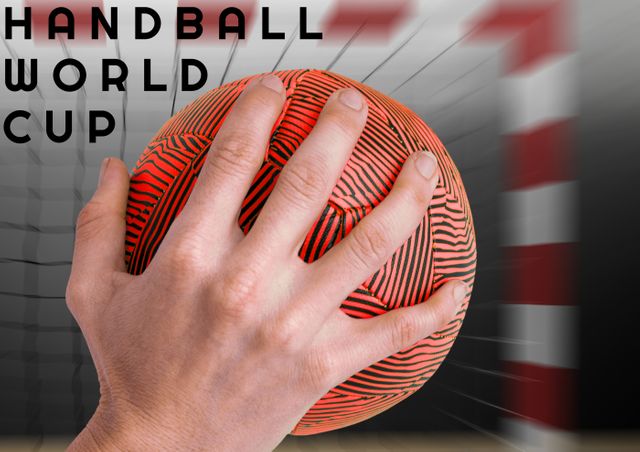 Composite image of hand holding handball with text against goal post, copy space - Download Free Stock Photos Pikwizard.com