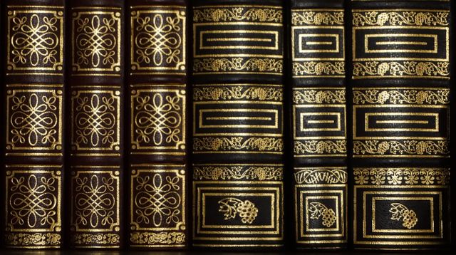 Rows of Antique Books