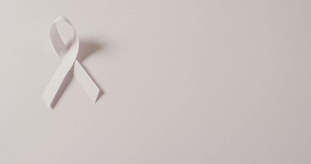 Image of white lung cancer ribbon on pale blue background - Download Free Stock Photos Pikwizard.com
