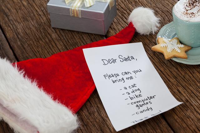 Letter to santa claus on a plank - Download Free Stock Photos Pikwizard.com