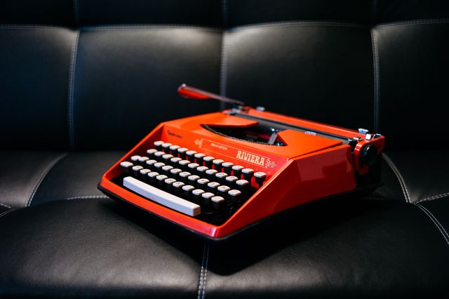Orange Typewriter - Download Free Stock Photos Pikwizard.com