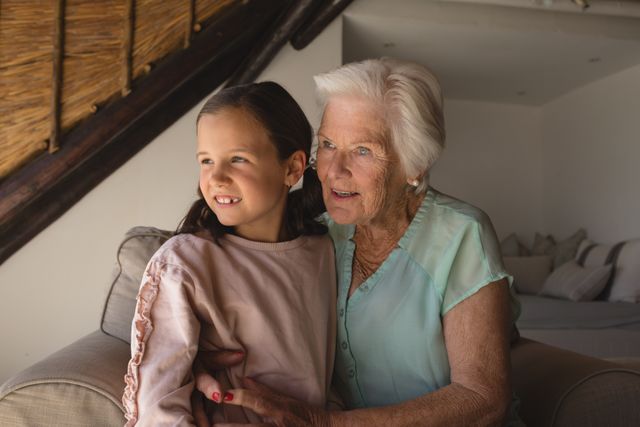 Grandmother and granddaughter relaxing together - Download Free Stock Photos Pikwizard.com