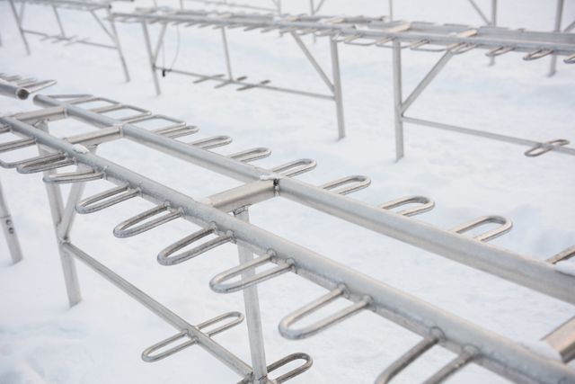 Empty racks for snow sports equipment - Download Free Stock Photos Pikwizard.com