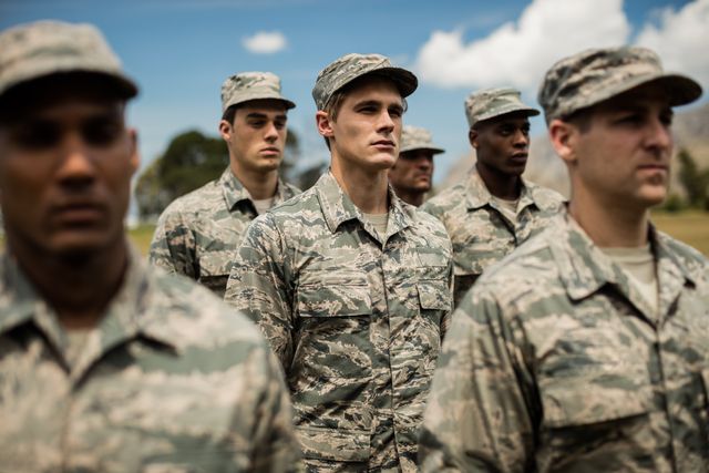 Military soldiers standing in boot camp - Download Free Stock Photos Pikwizard.com