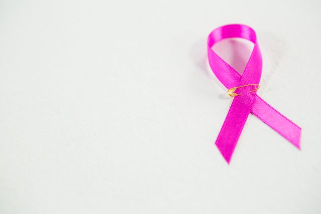 High angle view of pink Breast Cancer ribbon - Download Free Stock Photos Pikwizard.com