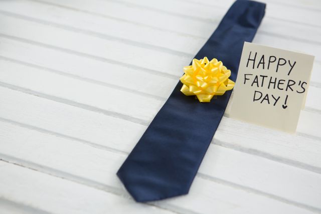 High angle view of happy fathers day text by necktie - Download Free Stock Photos Pikwizard.com