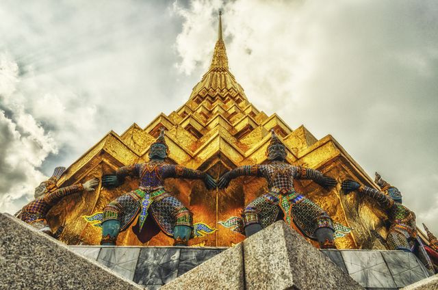 the golden temple in bangkok - Download Free Stock Photos Pikwizard.com