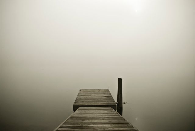 Wood dock fog- Download Free Stock Photos Pikwizard.com