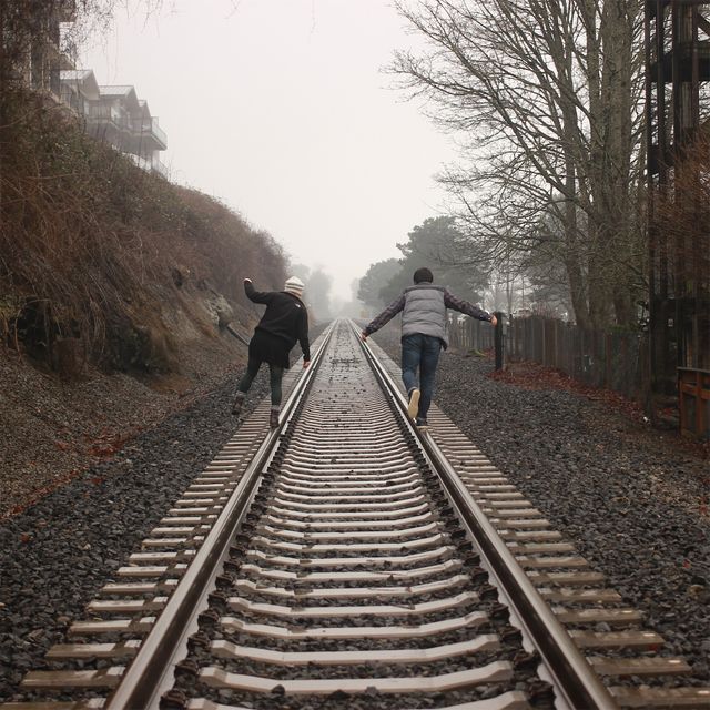 People train tracks railroad- Download Free Stock Photos Pikwizard.com