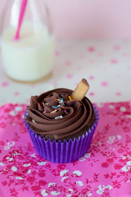 Chocolate cupcake icing- Download Free Stock Photos Pikwizard.com