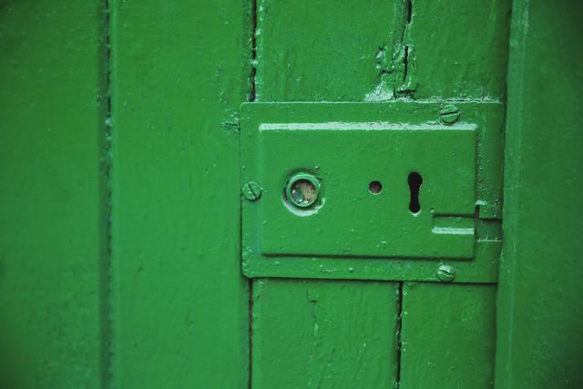 Green old door lock - Download Free Stock Photos Pikwizard.com